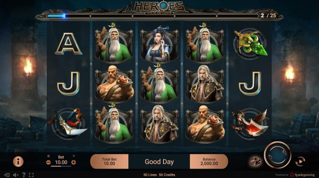 เกมสล็อต Heroes Rise of the Legend